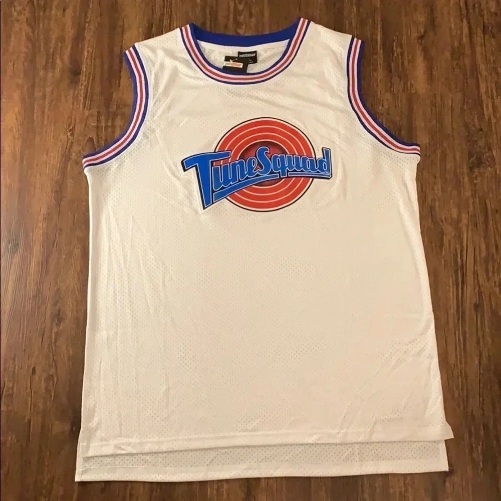 Space Jam TAZ Tune Squad Basketball Jersey White NWT
